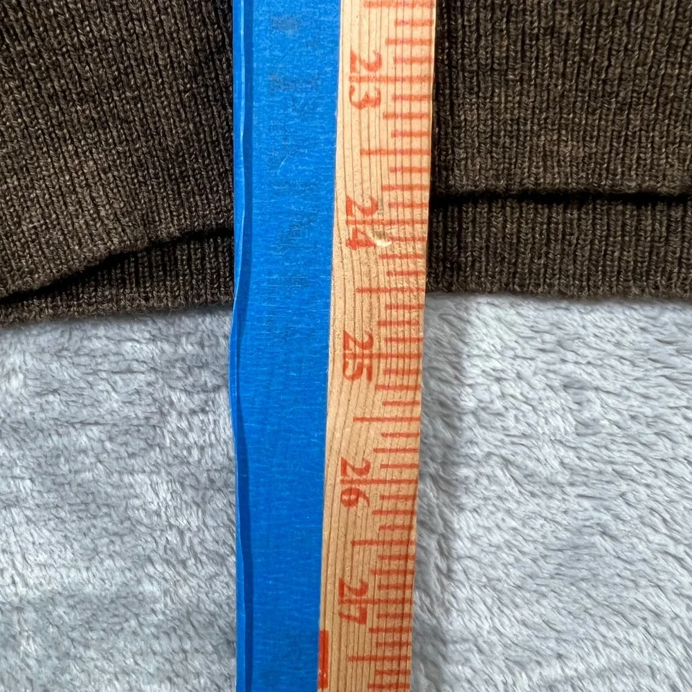 BRAEMER Phelps-Terkel V-Neck Sweater Mens XL Brown Lambswool Vintage Scotland‎